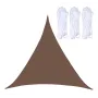 Toldo Vela Triangular RM 160gr 2x2 Café/Blanco Materiales de Construccion