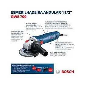 Esmeril Angular Bosch Professional GWS 700 115 mm Herramientas
