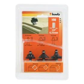 Set de Fresas para Molduras KWB Einhell 1/4" 49757020 Accesorios fresadoras