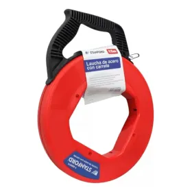 Laucha Pasacables de Acero con Carrete 15 Metros Stanford F-SM8015 Electricidad