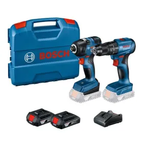 Kit Taladro Percutor GSB 185-LI + Llave de Impacto GDR 18V-200 Brushless + 2 Baterías 2.0Ah Bosch kit de herramientas