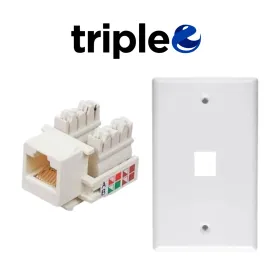 Modulo rj45 categoria 6 + Faceplate 1 puesto Modulo RJ-45