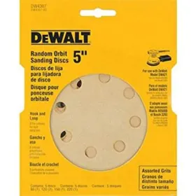 Disco de Lija DeWalt 5” Grano Surtido Pack 5 Unidades DW4307-XJ Lijas