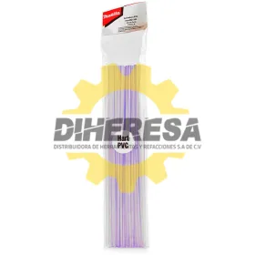 Barras de Soldadura Plástica PVC 9'' x 1/8'' 16 Unidades Accesorios de herramienta