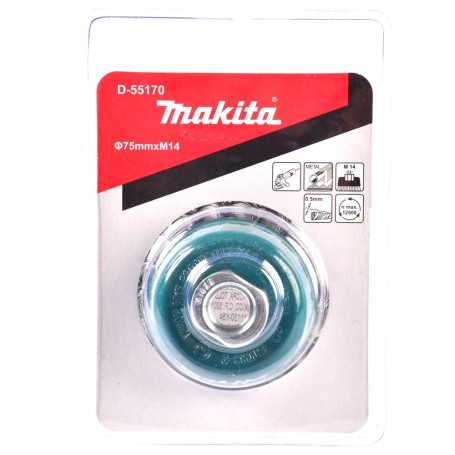 Grata Copa 3" M14x2 Acero Trenzado D-24131 Makita