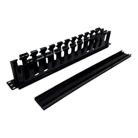 Organizador de Cables Horizontal 2U Plástico 19 Pulgadas para Rack Ordenadores