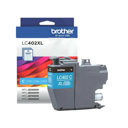 Tinta Brother Original LC402XLCS Cian de Alto Rendimiento Tinta inyección impresora