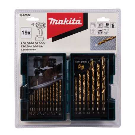 Set Broca Metal 19pzs Hss-Tin (Mm) D-67527 Makita