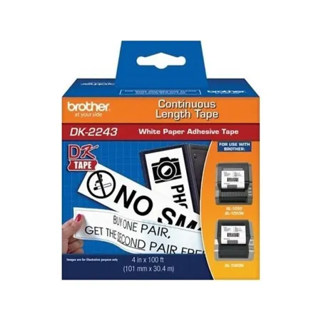 Etiqueta Adhesiva Continua Brother DK-2243 102 mm x 30,48 m Original Etiquetas de Impresora