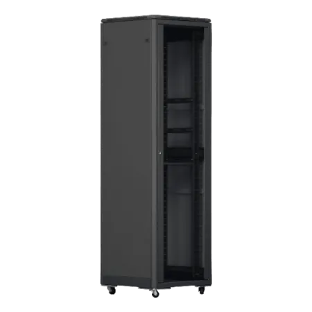 Gabinete de Piso 27U Autosoportado 19” para Equipos de Redes Rack y Gabinetes