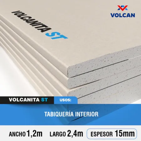 Plancha de Volcanita ST 15 mm 1,2 x 2,4 m Volcán