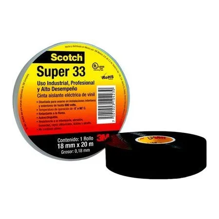 Cinta Eléctrica Aisladora 3M Super 33+ Electricidad