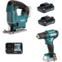 Combo Makita Clx230:Taladro Percutor Hp333 12v + Caladora jv101d