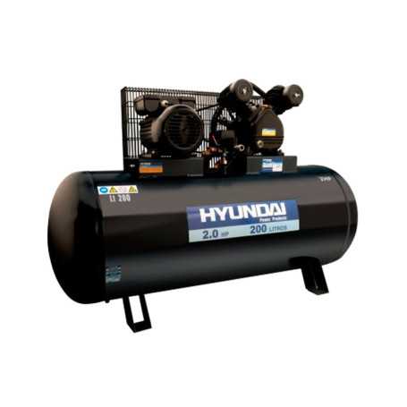 COMPRESOR DE AIRE MONOFÁSICO 3HP 200L 115PSI CORREA HYUNDAI 82HYXY200