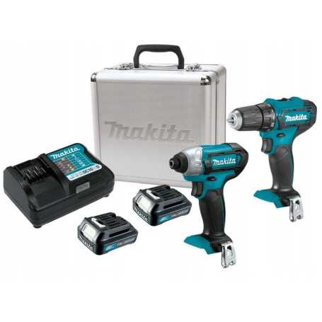 Kit inalámbrico makita 12v atornillador CLX224SAX