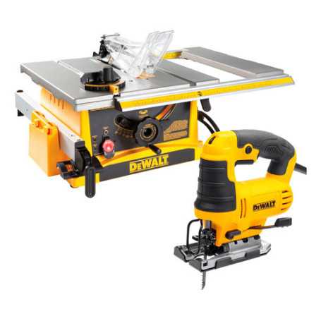 Sierra de Banco más caladora 550W Marca Dewalt