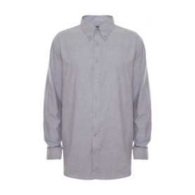 CAMISA OXFORD MANGA LARGA GRIS