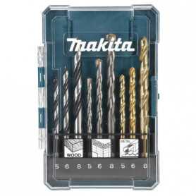 SET BROCAS PARA METAL, MADERA Y CONCRETO 9 PZS MAKITA D-71962