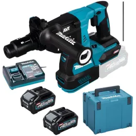 Martillo Combinado SDS+ 40 V max. 4 Ah, 2 baterias y Cargador en MAKPAC Makita HR004GM201 Herramientas