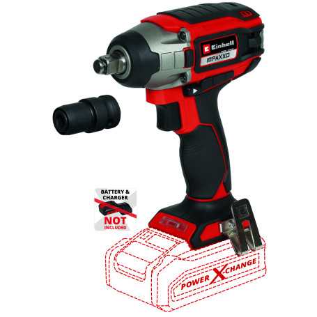 Llave de Impacto inalambrico Einhell |18 V |0-2900 min-1| 230 Nm|Toma: 1/2 "