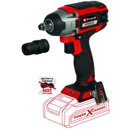 Llave de Impacto inalámbrico Einhell |18 V |0-2900 min-1| 230 Nm|Toma: 1/2 "