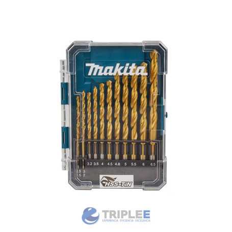 Set Broca Metal Makita Hss-Tin 1.5-6.0Mm 13 Pcs