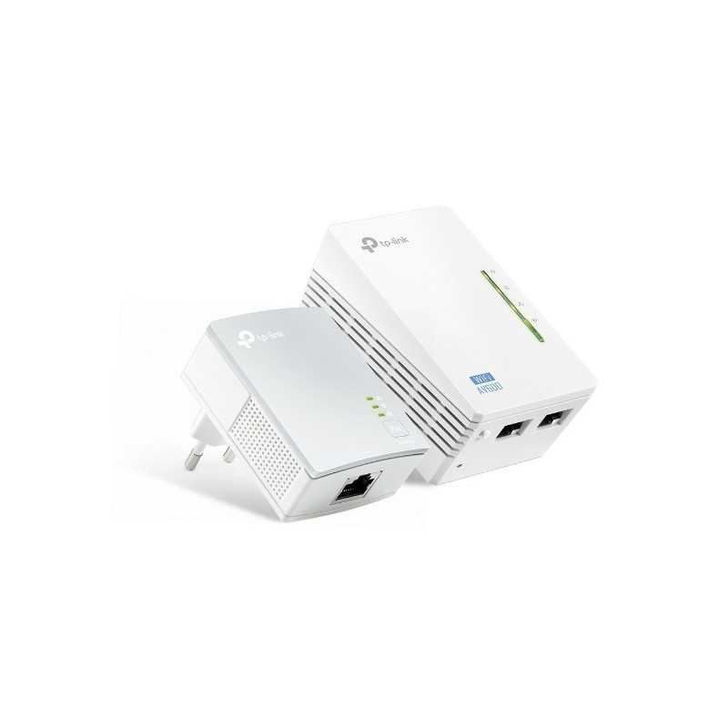 Kit Powerline TP Link TL WPA4220KIT WiFi 300 Mbps y Ethernet 500 Mbps Extiende tu Red Facilmente