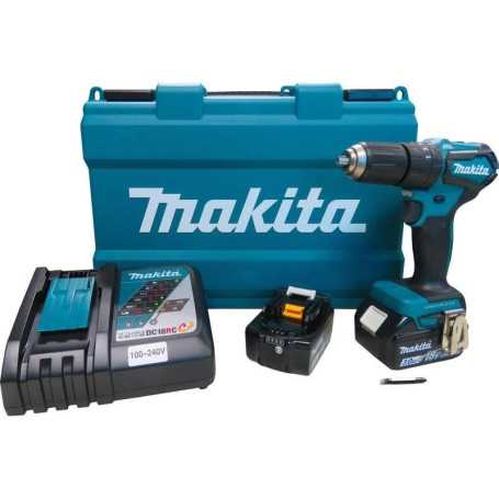 Taladro makita con percutor inalámbrico DHP483RFE