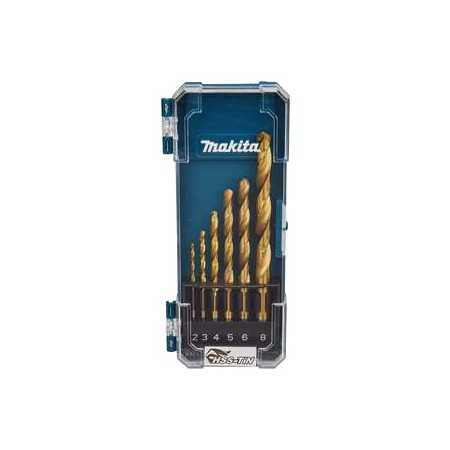 Set de brocas de metal HSS-Tin, 2 - 8 mm, 6 pcs D-72833 Makita