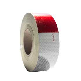 cinta reflectante alta int. Blanco-rojo 50mm x 5mts