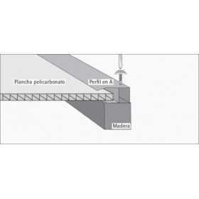perfil a 2.10 x 4/6 mm transparente