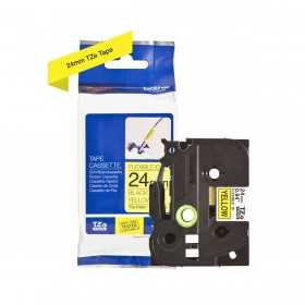 Cinta Rotuladora Brother TZeFX651 | Flexible Negro sobre Amarillo 24 mm