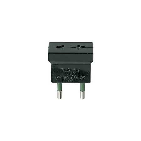 Adaptador Euroamericano VIMAR 10A S10 Negro 01352 – Compatible y Seguro