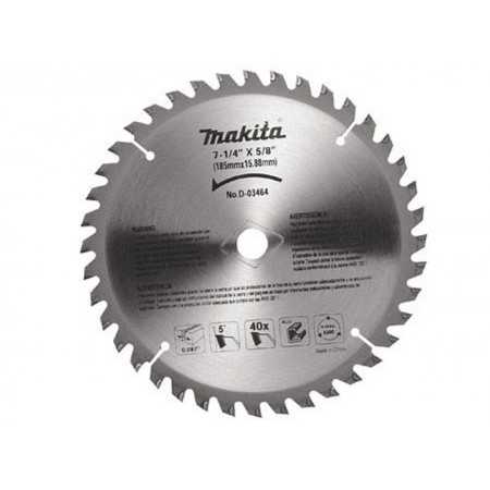 Disco de Sierra Circular Makita 7 1/4” 40 Dientes para Aluminio D-03464