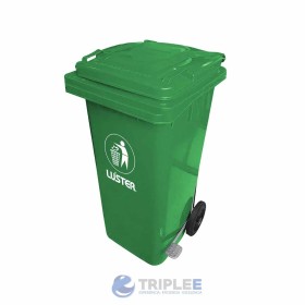 BASURERO 120LTS LUSTER VERDE OSCURO CON PEDAL Ferreteria