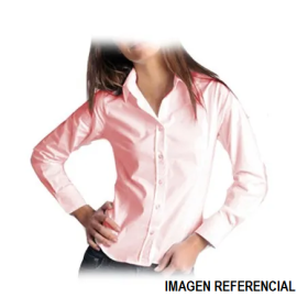 Blusa Oxford Manga larga Rosa Ropa de trabajo