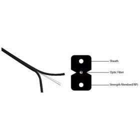 Cable fibra optica drop 2 core TRIPLEE