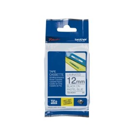 CINTA LAMINADA NEGRO SOBRE AZUL PASTEL 12MM X 8M comprar en Chile