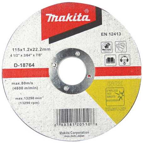 DISCO CORTE ACERO Inoxidable Makita 4-1/2"