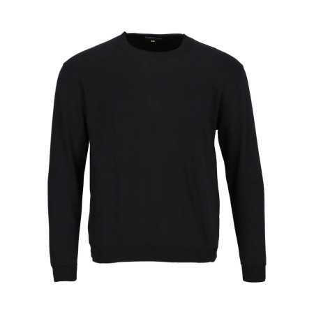 Polerón Cuello Redondo Franela Negro Ropa de trabajo