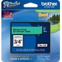 Cinta Laminada Brother TZe-741 Negro sobre Verde 18 mm Cintas Rotuladoras