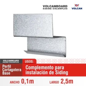 Perfil Corta Gota Inicio Siding ZC 0,5 mm Largo 2,5 m Siding Fibrocemento