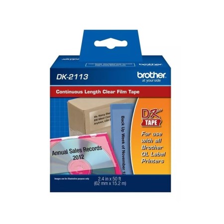 Etiqueta Continua Brother DK-2113 62 mm x 15,24 m Original Etiquetas de Impresora