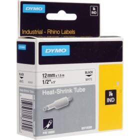 Cinta Termocontraíble DYMO Rhino 18055 12 mm Negro sobre Blanco Tecnologia