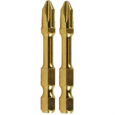 Punta De Torsion Impact Gold Ph1 50Mm (2Pcs)