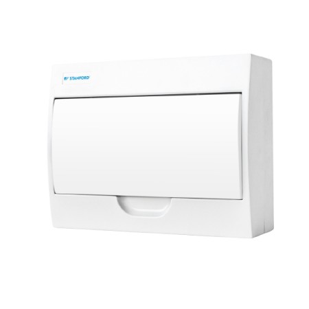 Tablero Eléctrico Sobrepuesto Stanford 12 Polos Tapa Opaca Electricidad