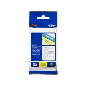 Cinta rotuladora Brother Blanco sobre transparente 12 mm TZe135 Cintas Rotuladoras
