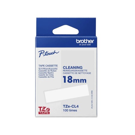 Cinta de Limpieza Brother TZe-CL4 para Rotuladoras P-touch 18 mm Cintas Rotuladoras