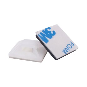 Base amarra plastica blanca 20*20MM 50-UNIDADES Ferreteria