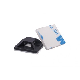 Base amarra plastica Negra 20*20MM 50-UNIDADES Ferreteria